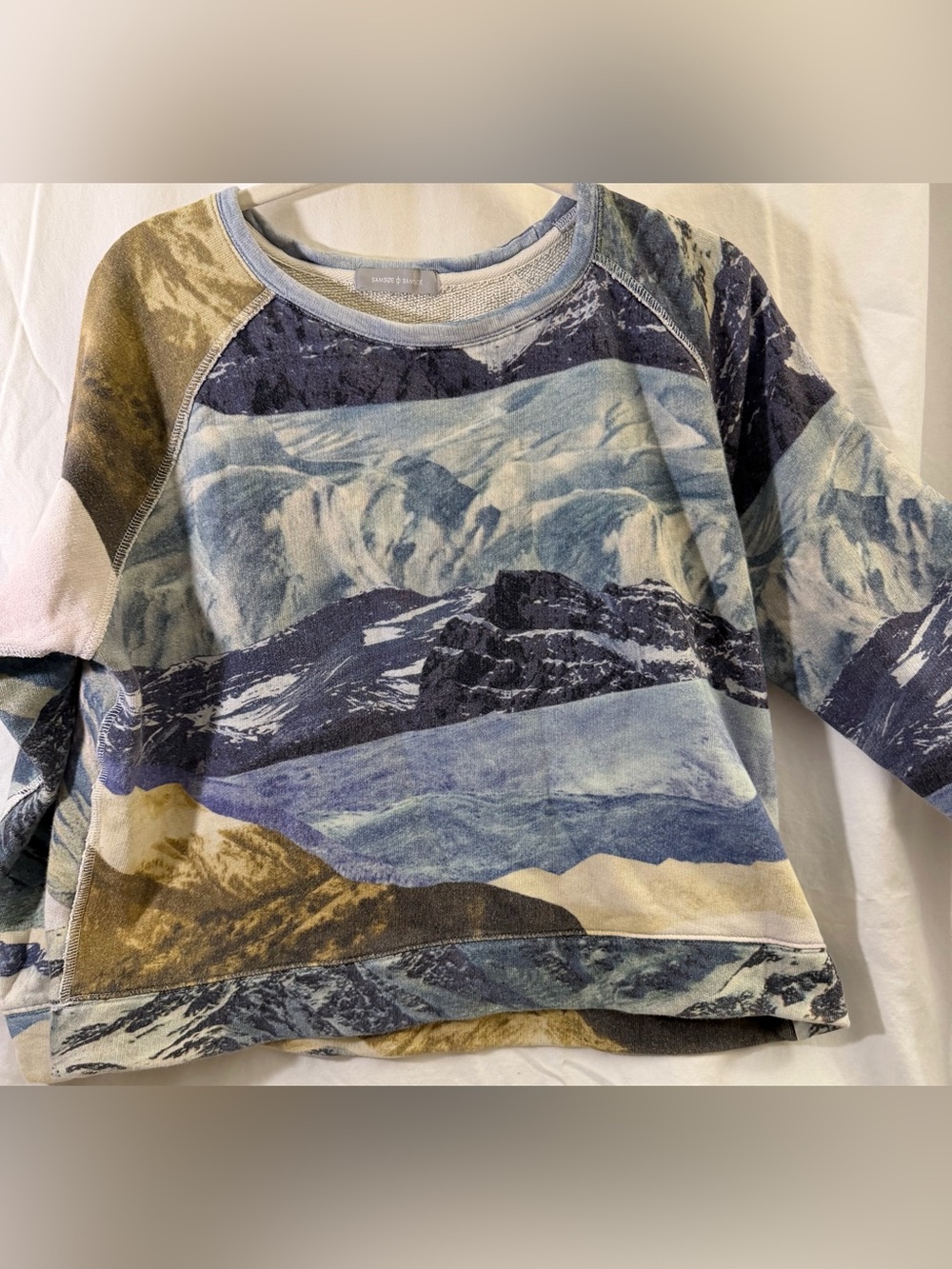 Samsoe Samsoe faded landscape perfect sweatshirt Size L